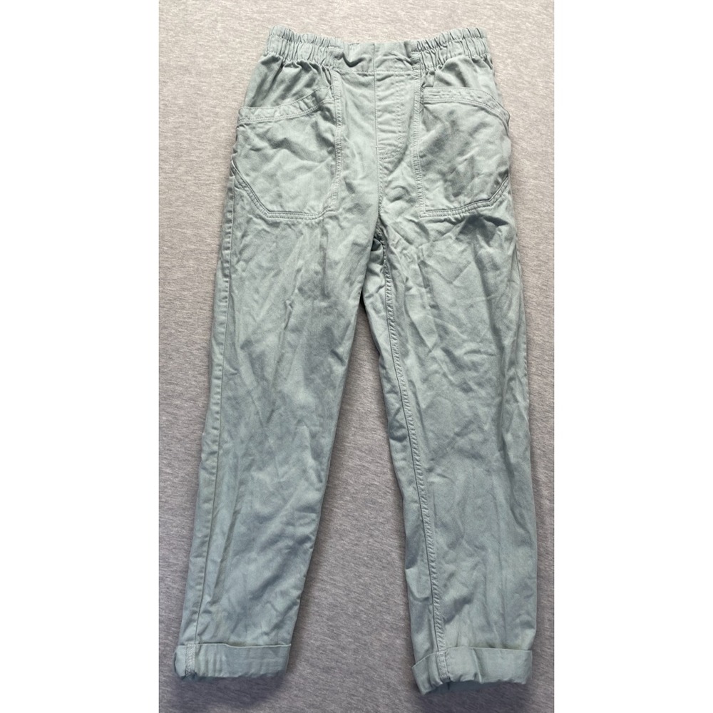 Kensie Jeans Cargo Pants Womens 4/27 Sage Green Cotton Cuffed Utility Pockets